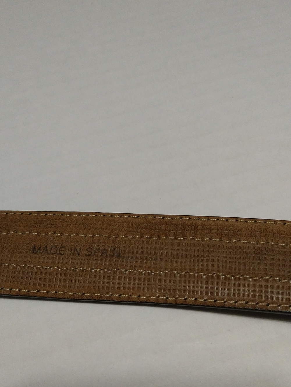 Tommy Bahama Men's Brown Leather Belt W/Braided Look Brass Buckle Size 34 - Picture 7 of 12